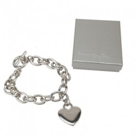 Especially For You - Silver Plated Charm Bracelet with Engravable Heart