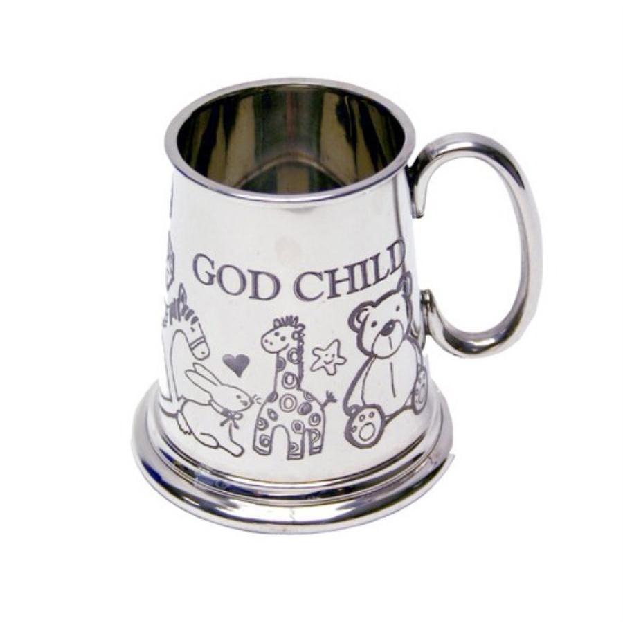 pewter christening cup