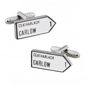 Irish County Road Sign Cufflinks - Carlow