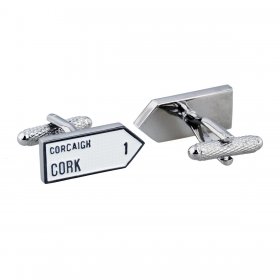 Irish County Road Sign Cufflinks - Cork