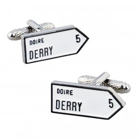 Irish County Road Sign Cufflinks - Derry