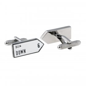 Irish County Road Sign Cufflinks - Down