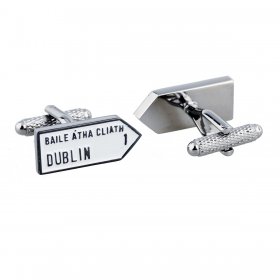 Irish County Road Sign Cufflinks - Dublin