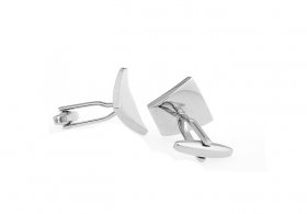 Cufflinks - Recessed Square Silver