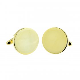 Cufflinks - Gold Round Plain