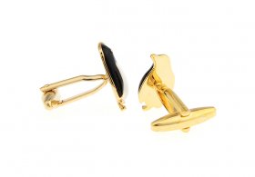 Cufflinks - Penguin Gold