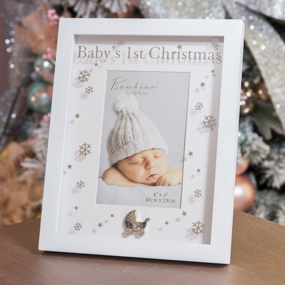 baby's 1st christmas picture frame